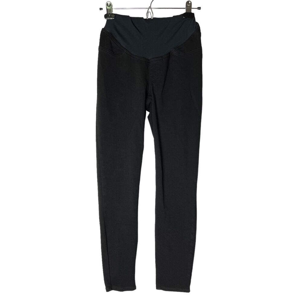 Spanx Maternity Mama Ankle Jean-ish Leggings Black Medium Slimming Belly Panel